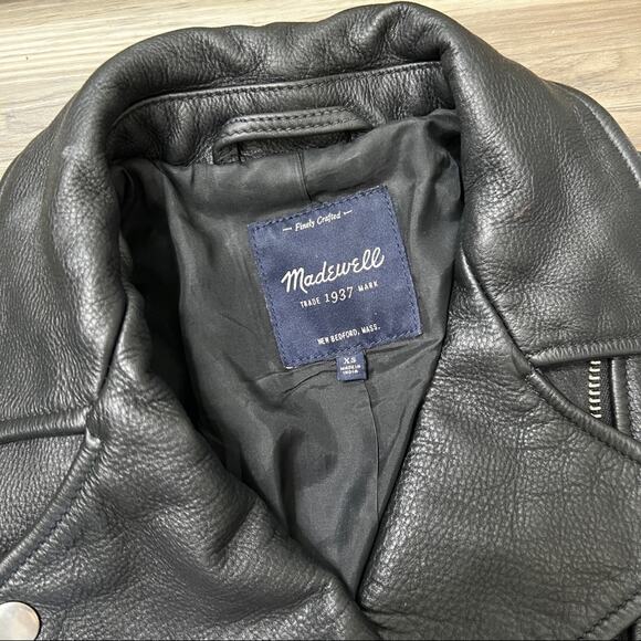 Madewell Ultimate Leather Motorcycle Jacket sz XS - Picture 7 of 9